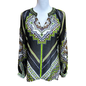 Hale Bob Silk Tunic with Beading Detail Size XS - EUC